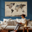 World Map Canvas Print – Detailed Map of the World Adventure by MyGreatCanvas | Canvas Wall Art Prints | Photo Prints & Wall Decor