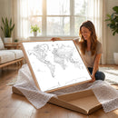 World Map Canvas Print – Framed Modern Detailed Map of the