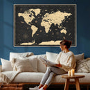 World Map Canvas Print – Detailed Map of the World Wall Art by MyGreatCanvas | Canvas Wall Art Prints | Photo Prints & Wall Decor