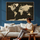 World Map Canvas Print – Framed World Map Wall Art for
