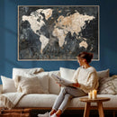 World Map Canvas Print – Detailed Map of the World Wall Art by MyGreatCanvas | Canvas Wall Art Prints | Photo Prints & Wall Decor