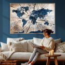 Rustic World Map Canvas Print – Framed Wall Art for Couples, by MyGreatCanvas | Canvas Wall Art Prints | Photo Prints & Wall Decor