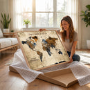 World Map Wall Art Canvas Print, Modern Decorative Framed