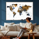 Colorful Watercolor World Map Canvas Wall Art – Framed by MyGreatCanvas | Canvas Wall Art Prints | Photo Prints & Wall Decor