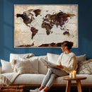 World Map Canvas Triptych – Colorful Global Wall Art for by MyGreatCanvas | Canvas Wall Art Prints | Photo Prints & Wall Decor