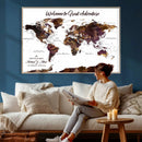 Custom Push Pin World Map Wall Art Canvas Print – by MyGreatCanvas | Canvas Wall Art Prints | Photo Prints & Wall Decor