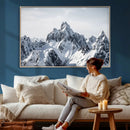 Snowy Mountain Range Canvas Print, Alpine Peaks Landscape by MyGreatCanvas | Canvas Wall Art Prints | Photo Prints & Wall Decor