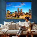 Boston Wall Art Canvas Print, Boston City Downtown Night by MyGreatCanvas | Canvas Wall Art Prints | Photo Prints & Wall Decor