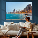 Chicago Wall Art Canvas Print, Chicago City Downtown Night by MyGreatCanvas | Canvas Wall Art Prints | Photo Prints & Wall Decor