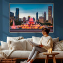 Chicago Wall Art Canvas Print - Chicago City Downtown Night by MyGreatCanvas | Canvas Wall Art Prints | Photo Prints & Wall Decor