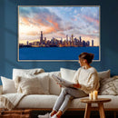 Chicago Wall Art Canvas Print - Chicago City Downtown Night by MyGreatCanvas | Canvas Wall Art Prints | Photo Prints & Wall Decor