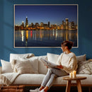 Chicago Wall Art Canvas Print - Chicago City Downtown Night by MyGreatCanvas | Canvas Wall Art Prints | Photo Prints & Wall Decor
