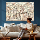 Farmhouse Texas Longhorn Wall Art Canvas Print - Abstract by MyGreatCanvas | Canvas Wall Art Prints | Photo Prints & Wall Decor