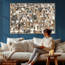 Abstract Longhorn Wall Art Canvas Print - Cow Animal Drawing by MyGreatCanvas | Canvas Wall Art Prints | Photo Prints & Wall Decor