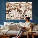 Large Longhorn Wall Art Canvas Print - Abstract Cow Animal by MyGreatCanvas | Canvas Wall Art Prints | Photo Prints & Wall Decor
