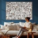 Abstract Texas Cow Wall Art Canvas Print - Farm Longhorn by MyGreatCanvas | Canvas Wall Art Prints | Photo Prints & Wall Decor