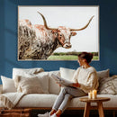 Texas Catle Longhorn Wall Art Canvas Print for Farmhouse by MyGreatCanvas | Canvas Wall Art Prints | Photo Prints & Wall Decor