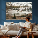 Snowy Mountain Landscape Wall Art Canvas Print, Alpine Pine by MyGreatCanvas | Canvas Wall Art Prints | Photo Prints & Wall Decor