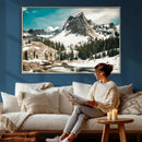 Snowy Mountain Wall Art Canvas Print, Alpine Pine Forest by MyGreatCanvas | Canvas Wall Art Prints | Photo Prints & Wall Decor