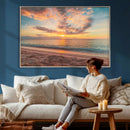 Sunset Beach Wall Art Canvas Print – Soft Coastal by MyGreatCanvas | Canvas Wall Art Prints | Photo Prints & Wall Decor