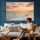 Sunset Beach Wall Art Canvas Print – Soft Coastal by MyGreatCanvas | Canvas Wall Art Prints | Photo Prints & Wall Decor