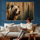 Grizzly Bear Wall Art Canvas Print, Rustic Wildlife Bear by MyGreatCanvas | Canvas Wall Art Prints | Photo Prints & Wall Decor