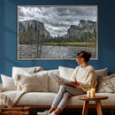 Yosemite Valley River Wall Art Canvas Print, Granite Cliffs by MyGreatCanvas | Canvas Wall Art Prints | Photo Prints & Wall Decor