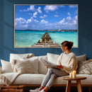 Caribbean Ocean Pier Seascape Wall Art Canvas Print, by MyGreatCanvas | Canvas Wall Art Prints | Photo Prints & Wall Decor