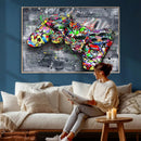 Graffiti Gaming Canvas Wall Art For Bedroom - Gaming Wall by MyGreatCanvas | Canvas Wall Art Prints | Photo Prints & Wall Decor