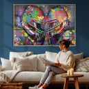Graffiti Football Helmets Wall Art Canvas Print, Urban by MyGreatCanvas | Canvas Wall Art Prints | Photo Prints & Wall Decor