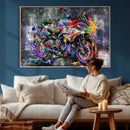 Graffiti Motorcycle Wall Art Canvas Print, Urban Street Art by MyGreatCanvas | Canvas Wall Art Prints | Photo Prints & Wall Decor