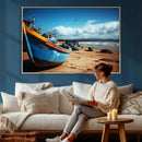 Fishing Boats Wall Art Canvas Print, Coastal Boat Beach by MyGreatCanvas | Canvas Wall Art Prints | Photo Prints & Wall Decor