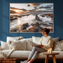 Rocky Coast Ocean Sunset Wall Art Canvas Print, Dramatic by MyGreatCanvas | Canvas Wall Art Prints | Photo Prints & Wall Decor
