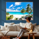 Tropical Beach Wall Art Canvas Print, Palm Tree Ocean by MyGreatCanvas | Canvas Wall Art Prints | Photo Prints & Wall Decor