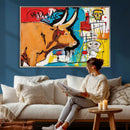 Basquiat Style Bull Graffiti Wall Art Canvas Print, Street by MyGreatCanvas | Canvas Wall Art Prints | Photo Prints & Wall Decor