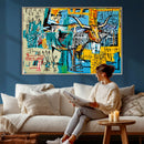 Basquiat Style Bird Bull Graffiti Wall Art Canvas Print, by MyGreatCanvas | Canvas Wall Art Prints | Photo Prints & Wall Decor