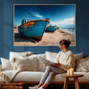 Coastal Fishing Boats Wall Art Canvas Print, Sunset Beach by MyGreatCanvas | Canvas Wall Art Prints | Photo Prints & Wall Decor