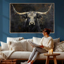 Rustic Longhorn Bull Wall Art Canvas Print – Vintage Western by MyGreatCanvas | Canvas Wall Art Prints | Photo Prints & Wall Decor