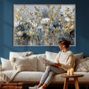 Abstract Floral Wall Art Canvas Print – Gold and Blue by MyGreatCanvas | Canvas Wall Art Prints | Photo Prints & Wall Decor