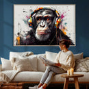 Dj Monkey Wall Art Canvas Print – Colorful Pop Art Banksy by MyGreatCanvas | Canvas Wall Art Prints | Photo Prints & Wall Decor