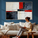 Navy Red Abstract Wall Art Canvas Print, Modern Luxury by MyGreatCanvas | Canvas Wall Art Prints | Photo Prints & Wall Decor