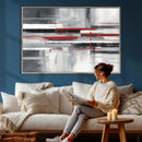 Gray Red Abstract Wall Art Canvas Print, Modern Abstract by MyGreatCanvas | Canvas Wall Art Prints | Photo Prints & Wall Decor