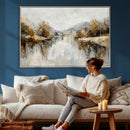 Abstract Landscape Wall Art Canvas Print, Modern Lake by MyGreatCanvas | Canvas Wall Art Prints | Photo Prints & Wall Decor