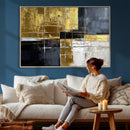 Gold Navy Abstract Wall Art Canvas Print, Modern Luxury by MyGreatCanvas | Canvas Wall Art Prints | Photo Prints & Wall Decor