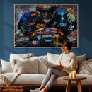 Graffiti American Football Player Street Art Wall Art Canvas by MyGreatCanvas | Canvas Wall Art Prints | Photo Prints & Wall Decor