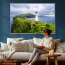 Coastal Lighthouse Wall Art Canvas Print, Cliffside Ocean by MyGreatCanvas | Canvas Wall Art Prints | Photo Prints & Wall Decor