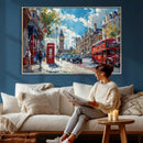 London City Street Wall Art Canvas Print, Big Ben & Red Bus by MyGreatCanvas | Canvas Wall Art Prints | Photo Prints & Wall Decor