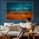 Teal Orange Abstract Wall Art Canvas Print Modern Large by MyGreatCanvas | Canvas Wall Art Prints | Photo Prints & Wall Decor