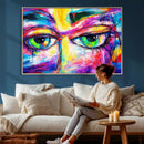 Colorful Abstract Face Wall Art Canvas Print – Modern Pop by MyGreatCanvas | Canvas Wall Art Prints | Photo Prints & Wall Decor