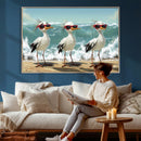 Funny Seagull Wall Art Canvas Print Beach Birds With by MyGreatCanvas | Canvas Wall Art Prints | Photo Prints & Wall Decor